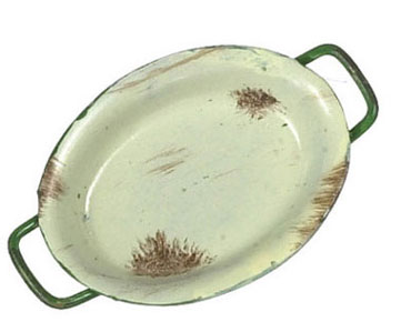 Dollhouse Miniature Oval Gratin, Beige